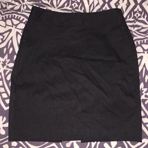Petite dark grey suit skirt